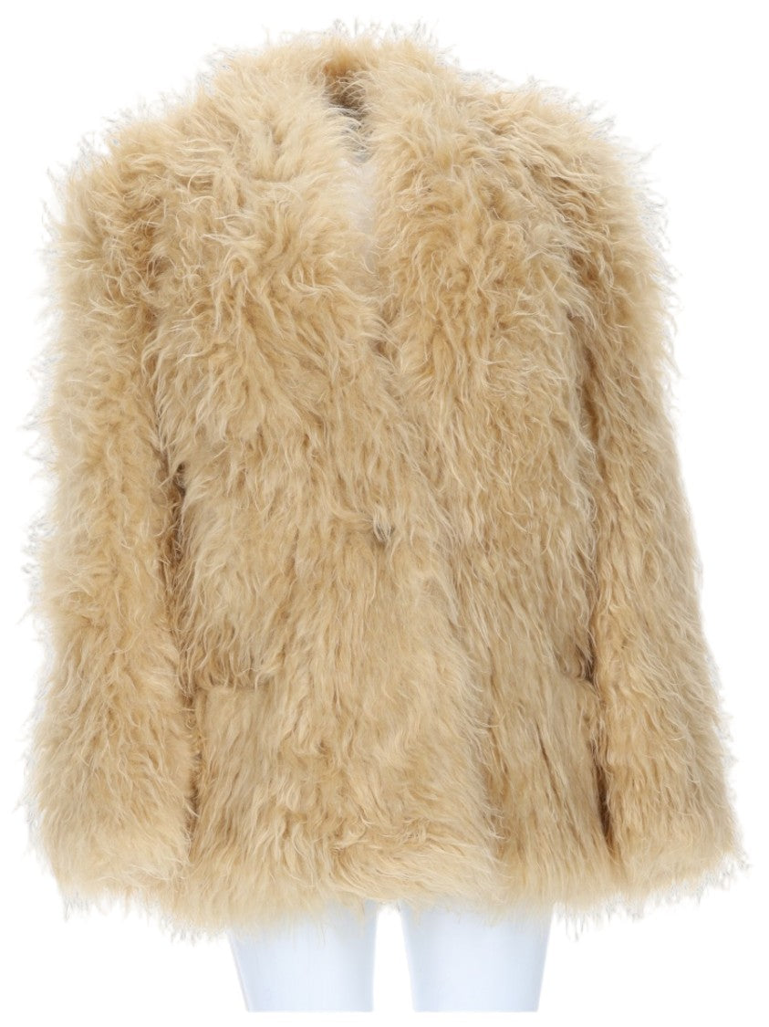 Isabel Marant Mylae Plush Single-Button Short Coat