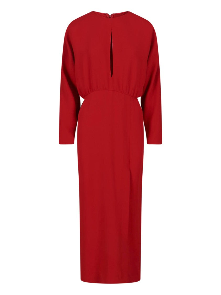 Valentino Red Silk Maxi Dress