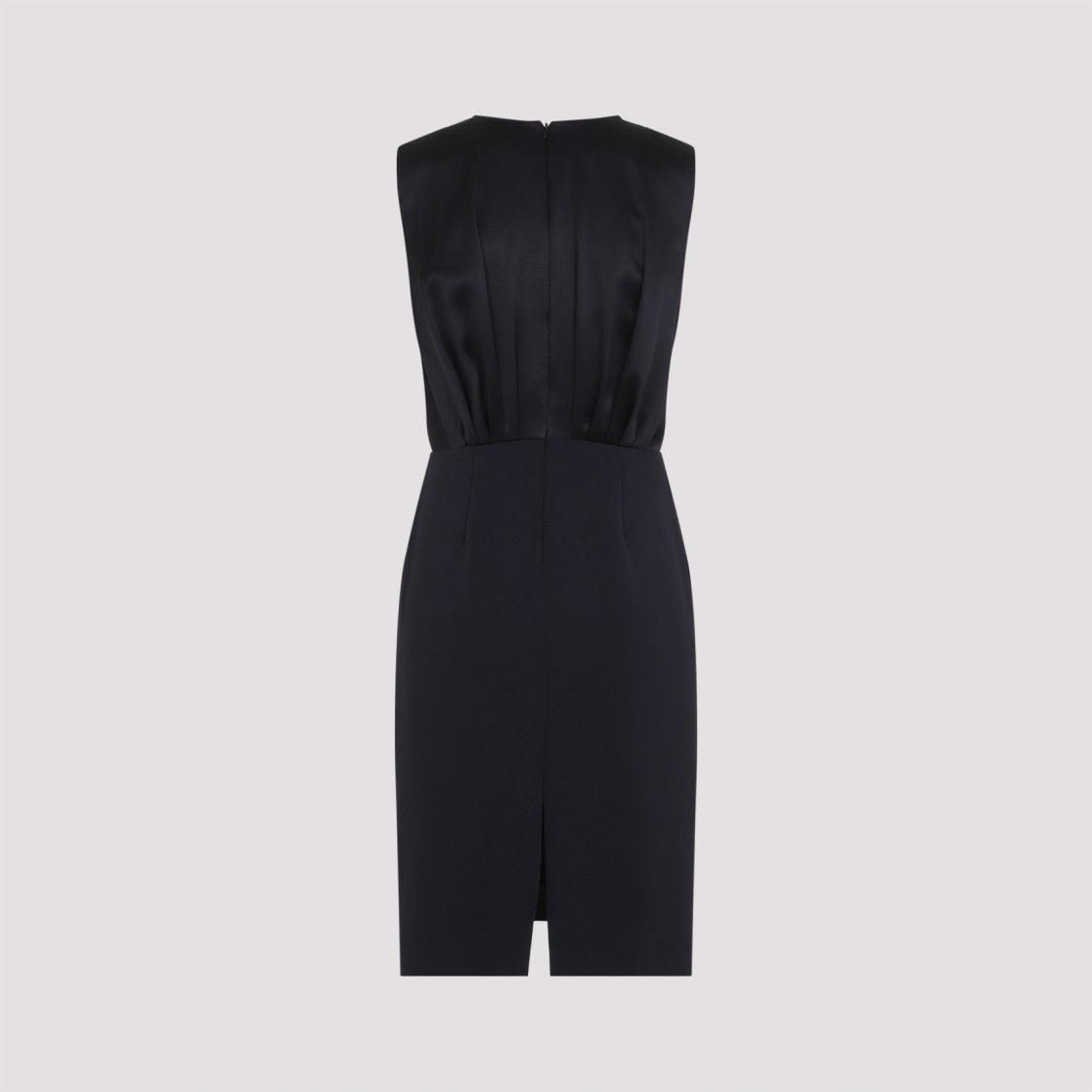 Max Mara Deep V-Neck Evening Dress With Pleated Bodice