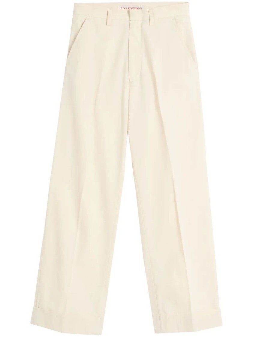 Valentino Relaxed High-Waist Wide-Leg Jeans