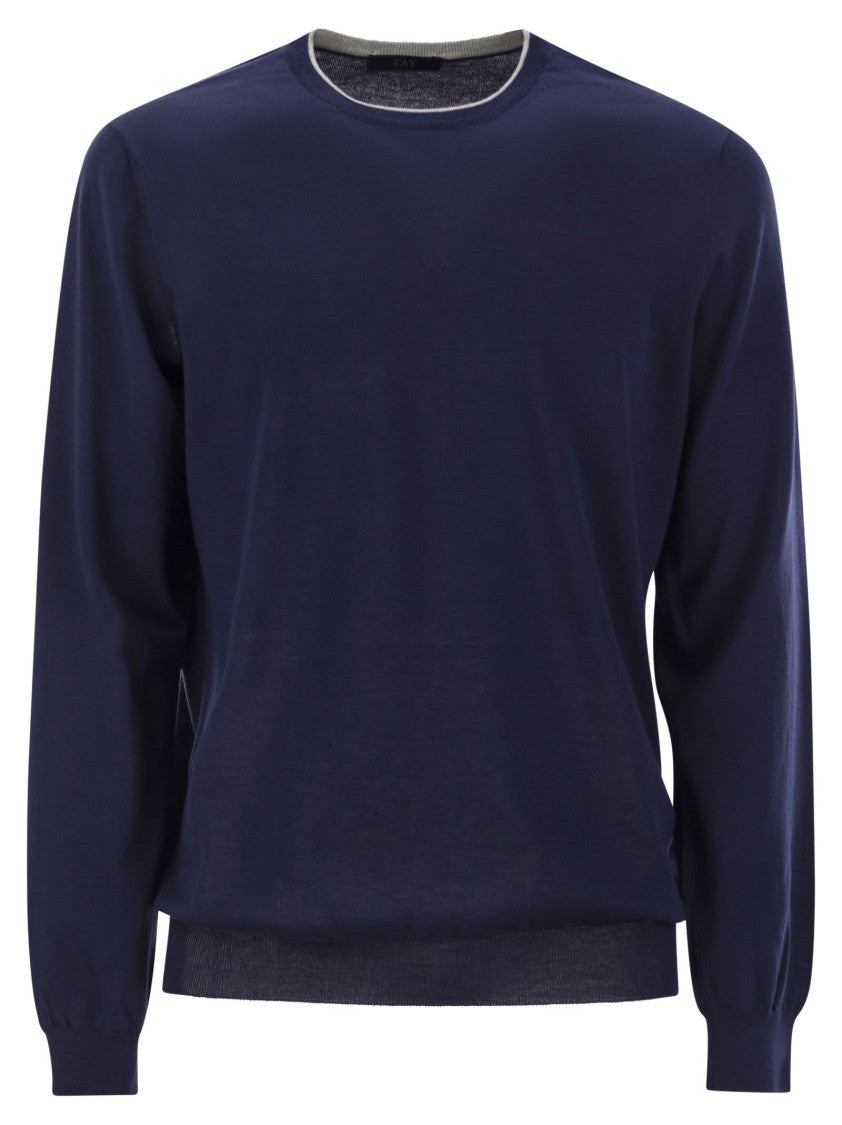 Fay Cotton Crew-Neck Jumper