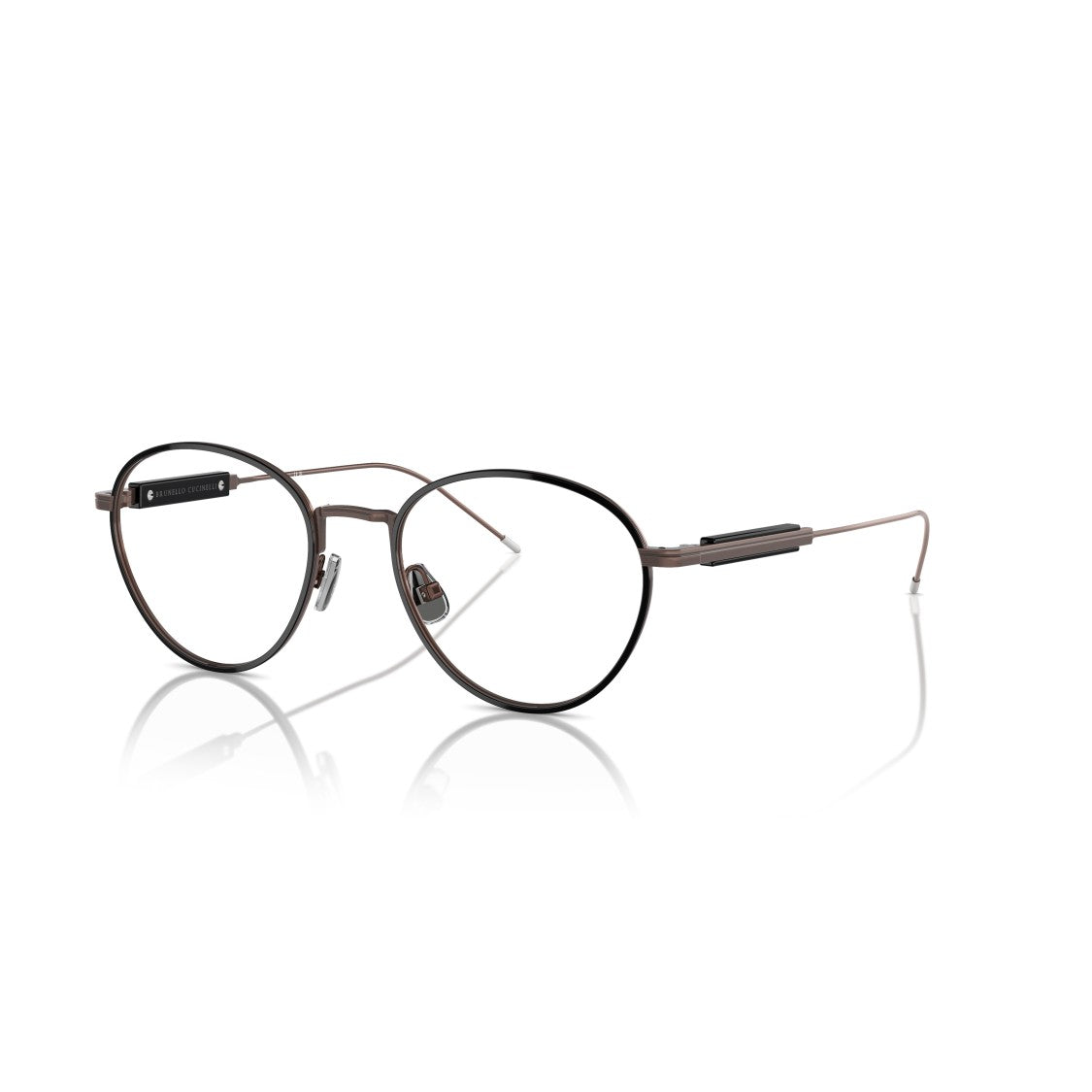 Brunello Cucinelli 0Bc1003t Rounded Titanium Sunglasses With Adjustable Nose Pads