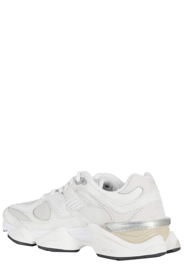 New Balance White And Beige Lifestyle U9060 Mesh Suede Rubber Sneakers