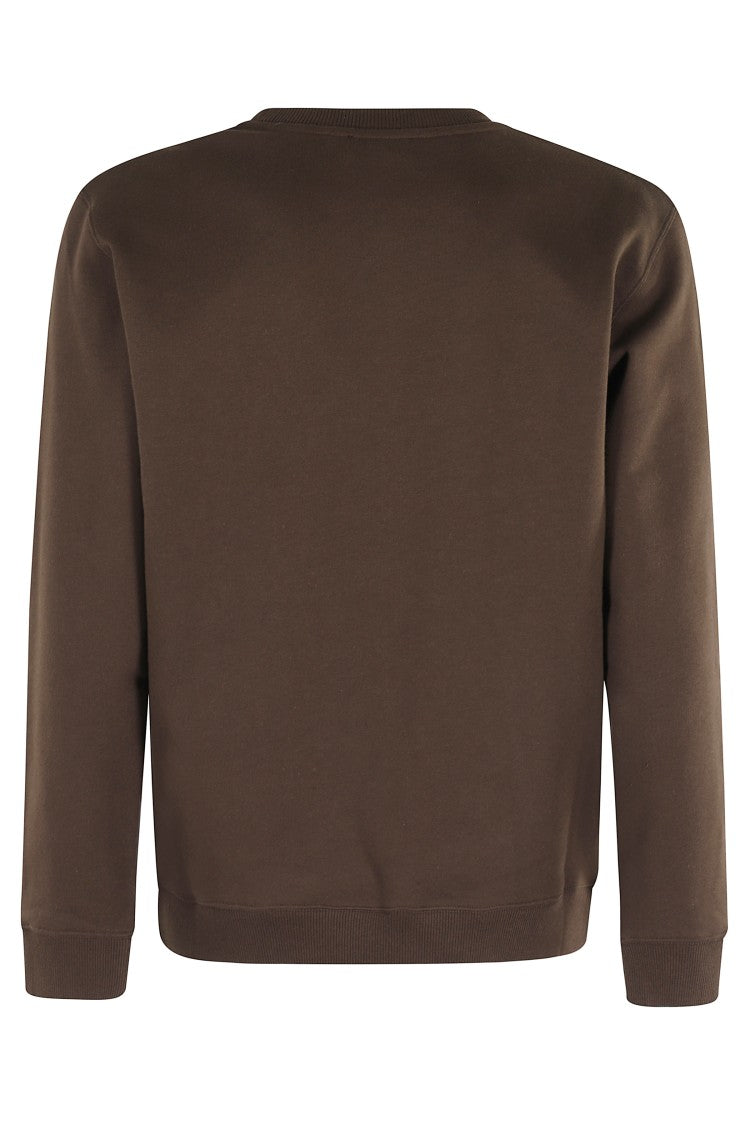 Dondup Comfort-Fit Crewneck Sweatshirt In Soft Brown Cotton