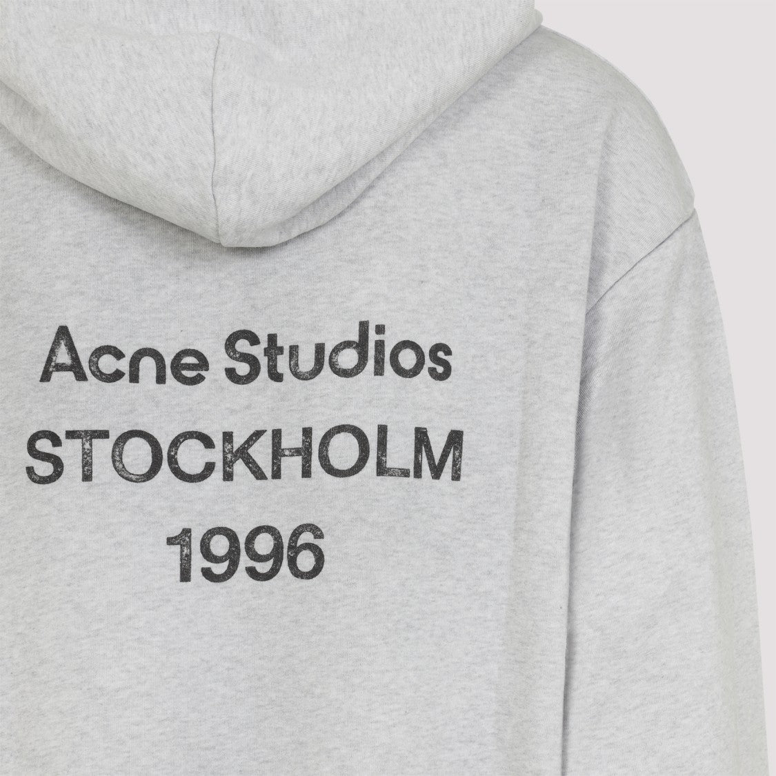 Acne Studios Pale Grey Melange Cotton Hoodie