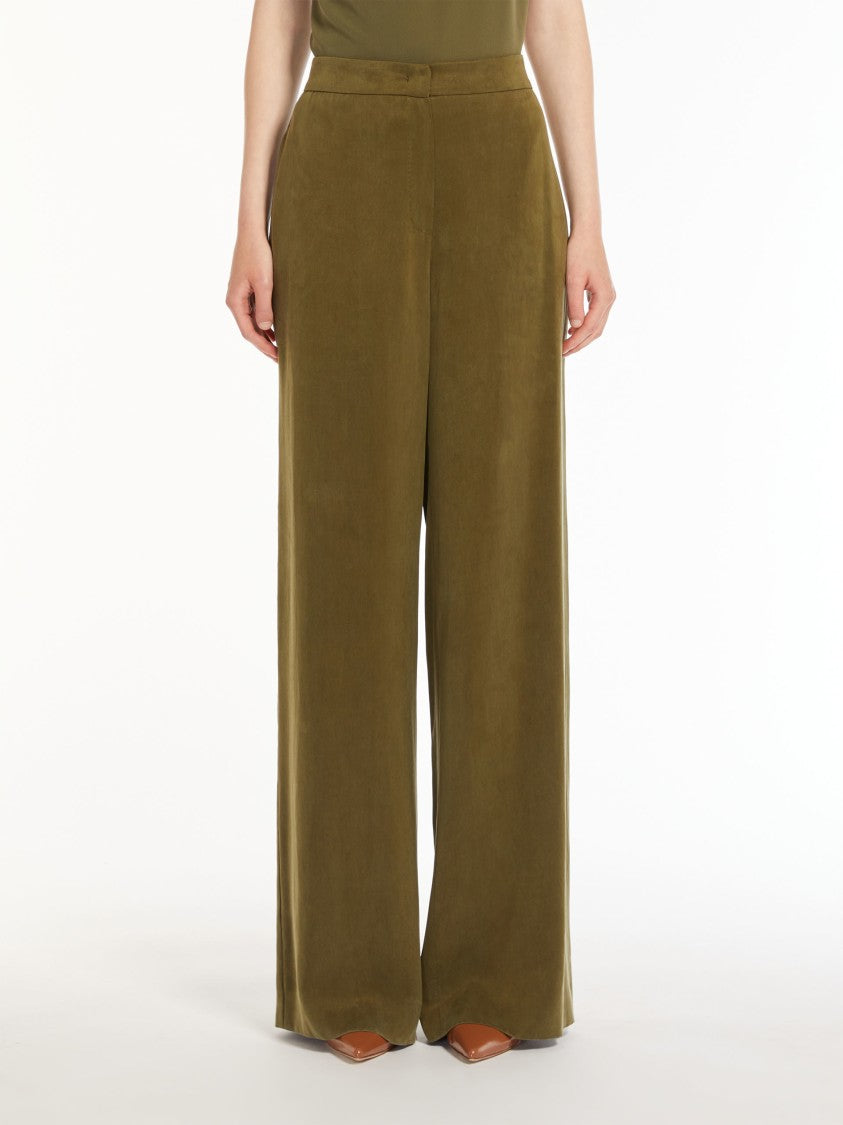 Max Mara Fluid Satin Wide-Leg Pants