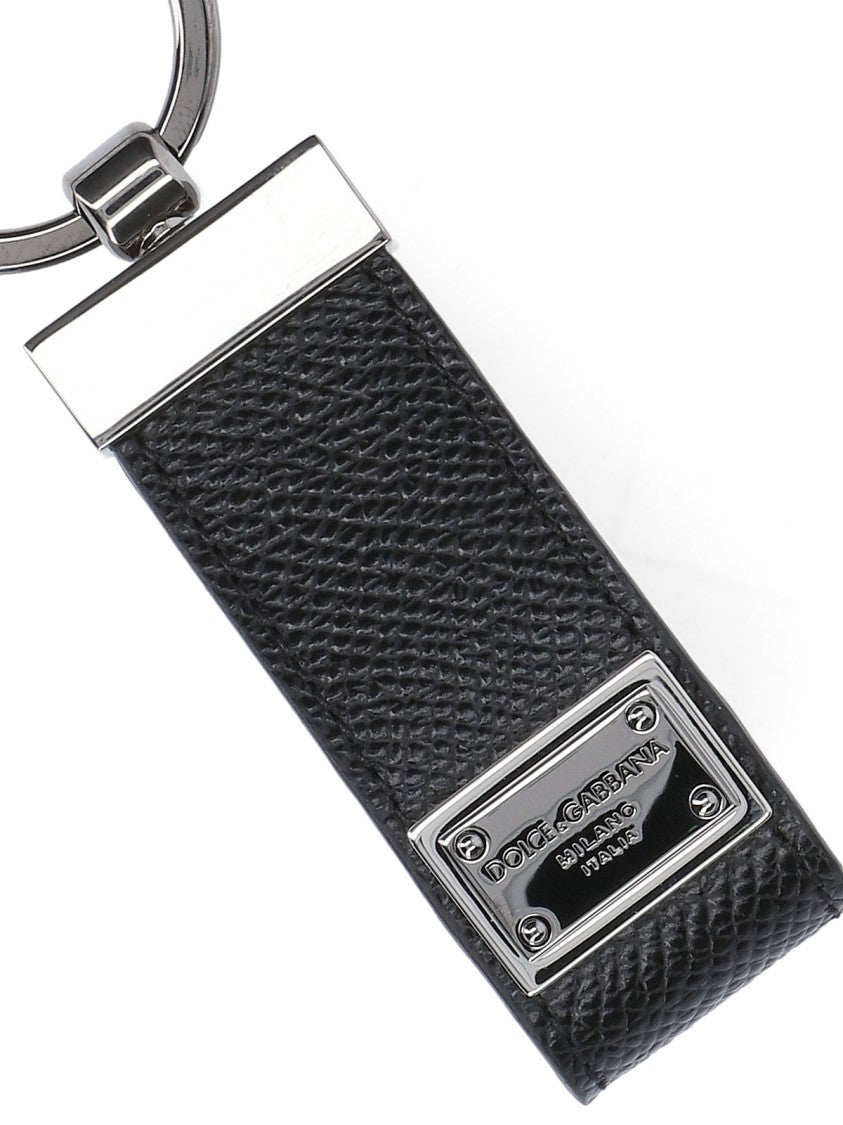 Dolce & Gabbana Dauphine Leather Keychain