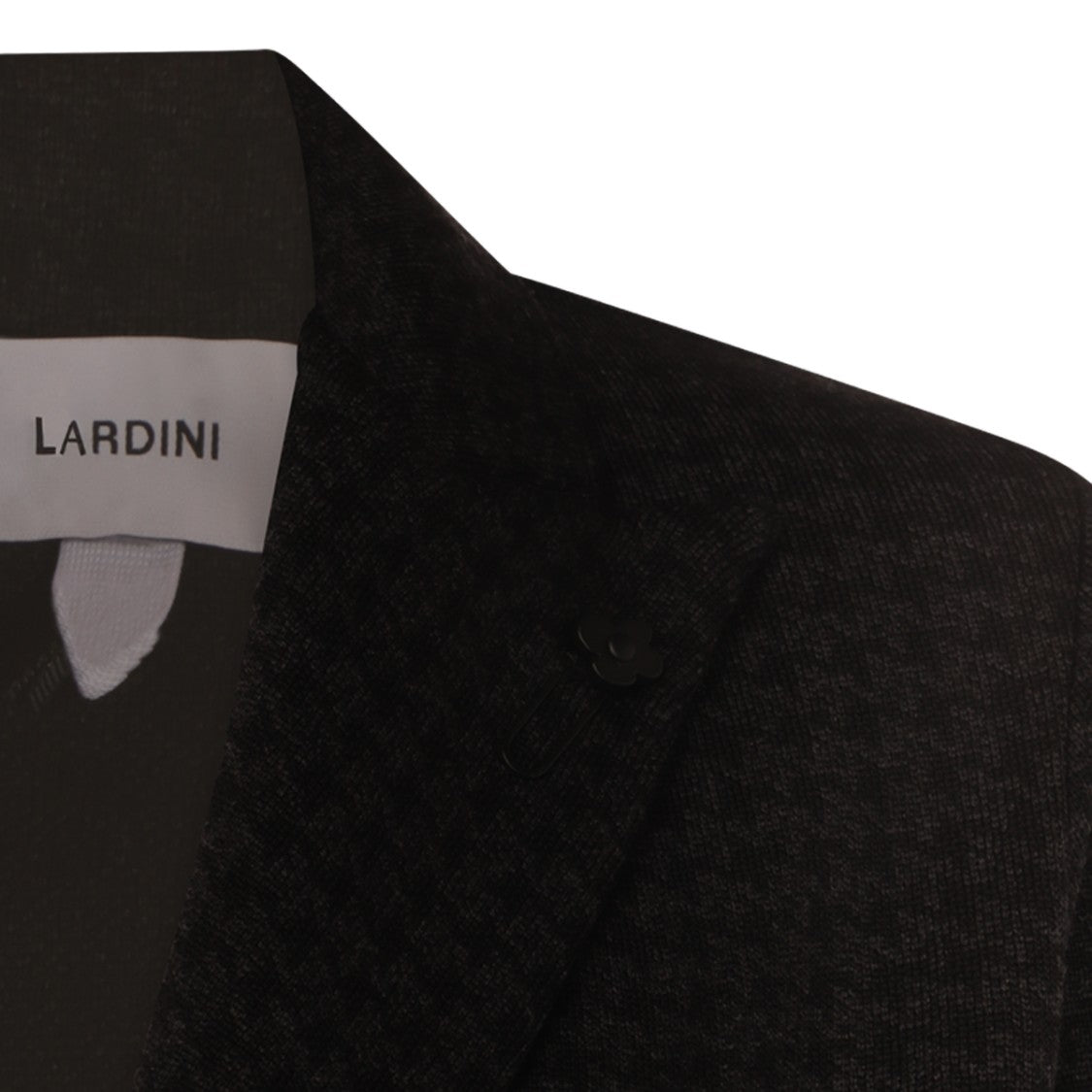 Lardini Double-Breasted Blazer With Subtle Houndstooth Pattern