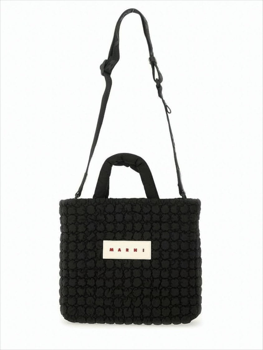 Marni Textured Black Tote Bag