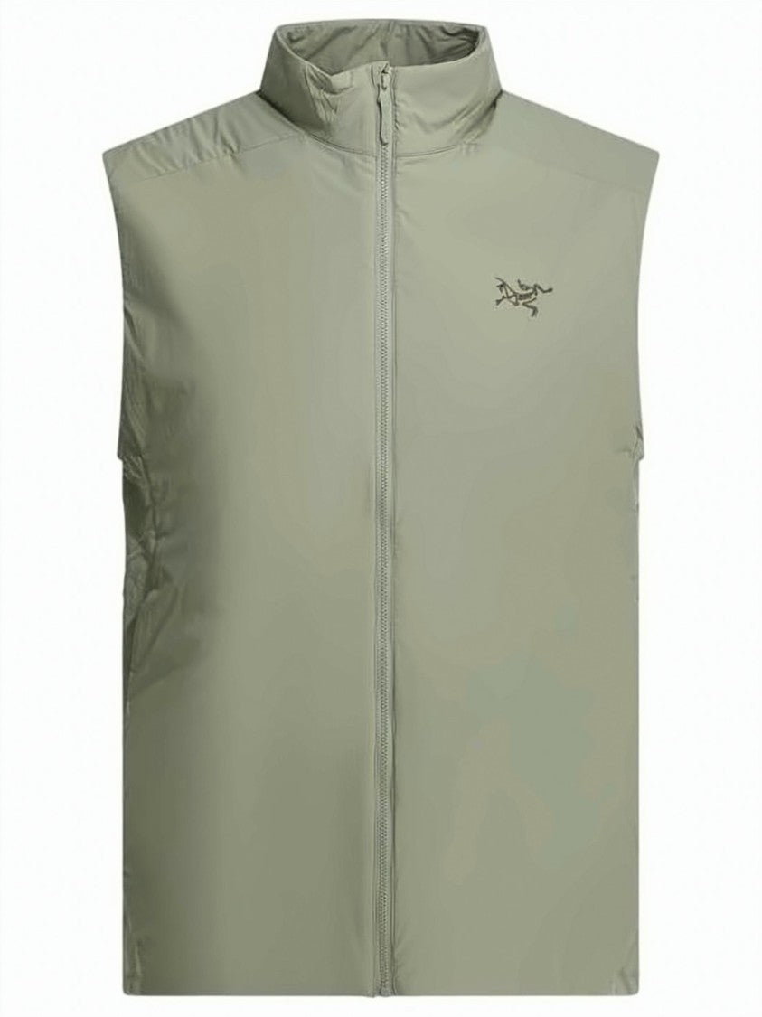 Arc'teryx High-Collar Sleeveless Vest With Front Zipper Closure