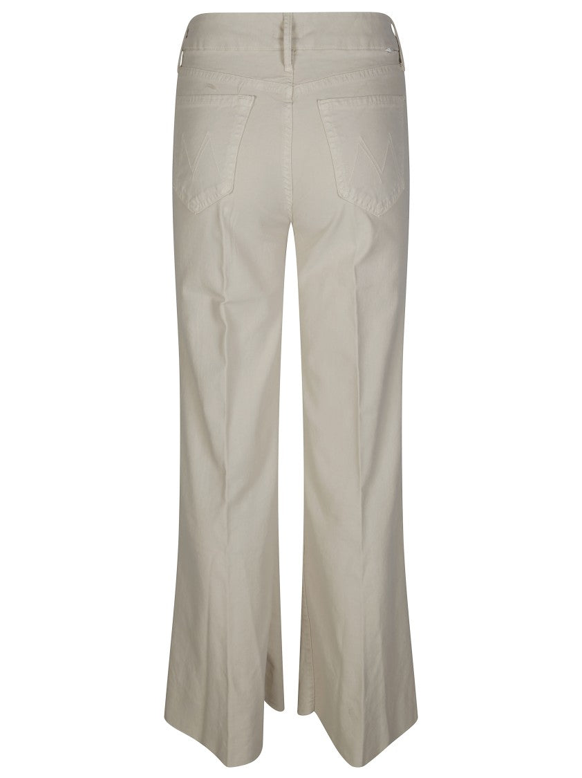 Mother Pristine Flared High-Waisted Pants With Subtle Detailing