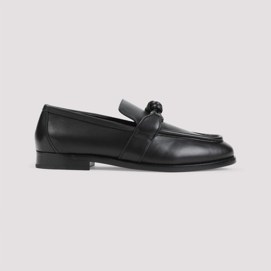 Bottega Veneta Black Leather Loafers