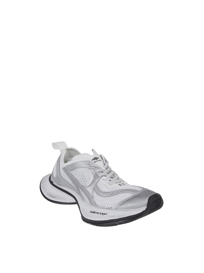 Balenciaga Futuristic White Sneakers With Sculpted Sole