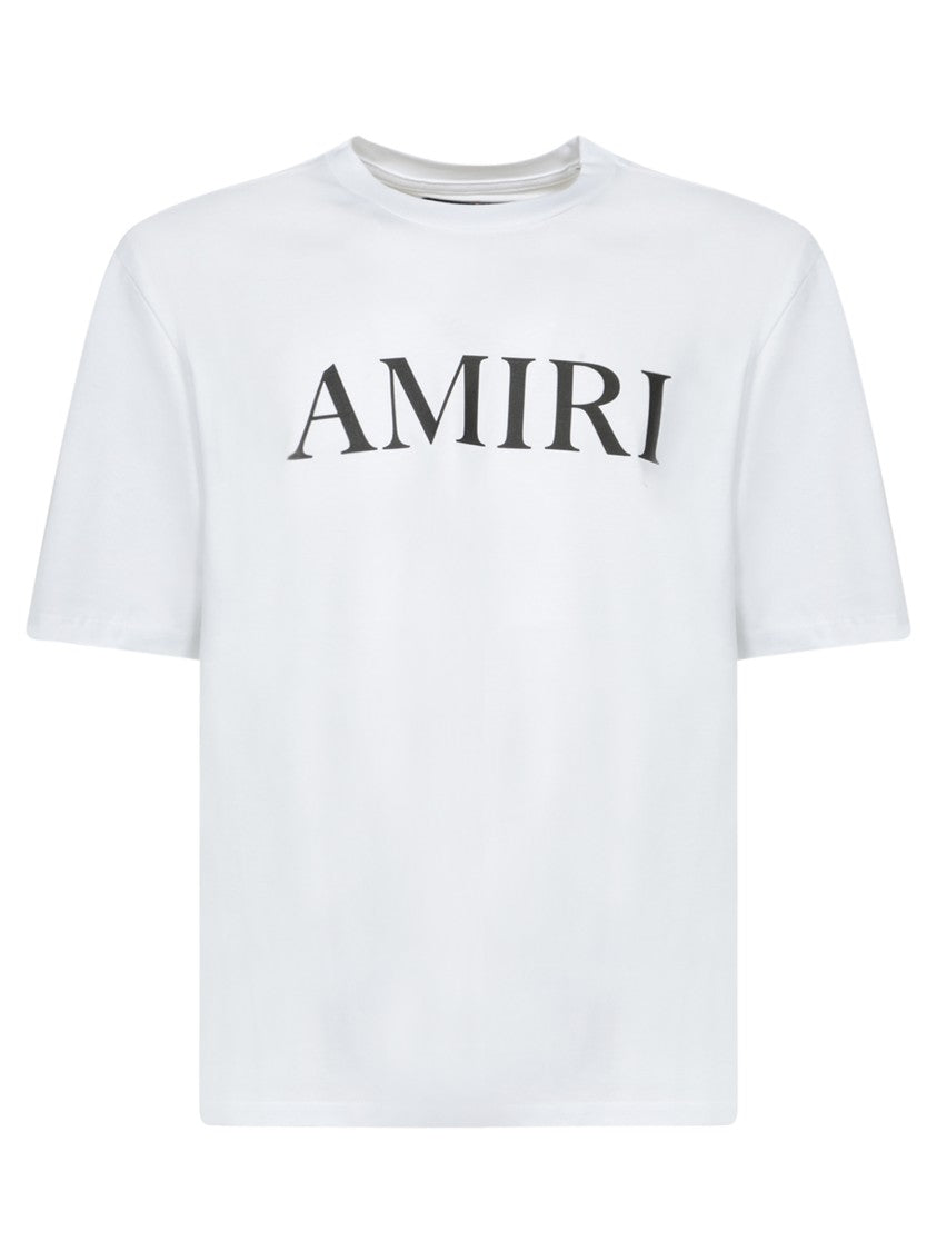 Amiri White T-Shirt With Black Logo