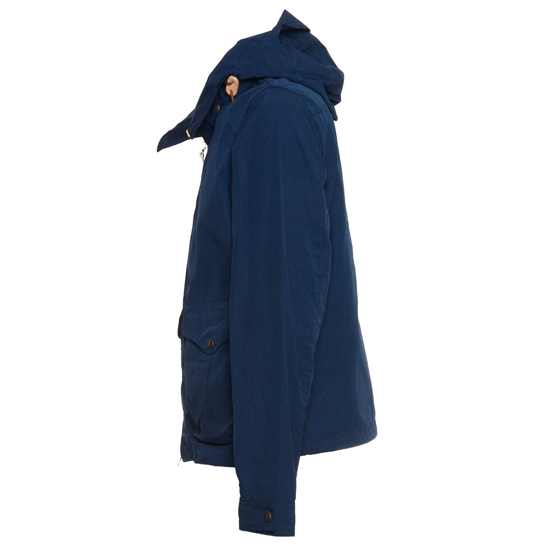 Manifattura Ceccarelli Navy Blazer Coat With Concealed Zip Collar