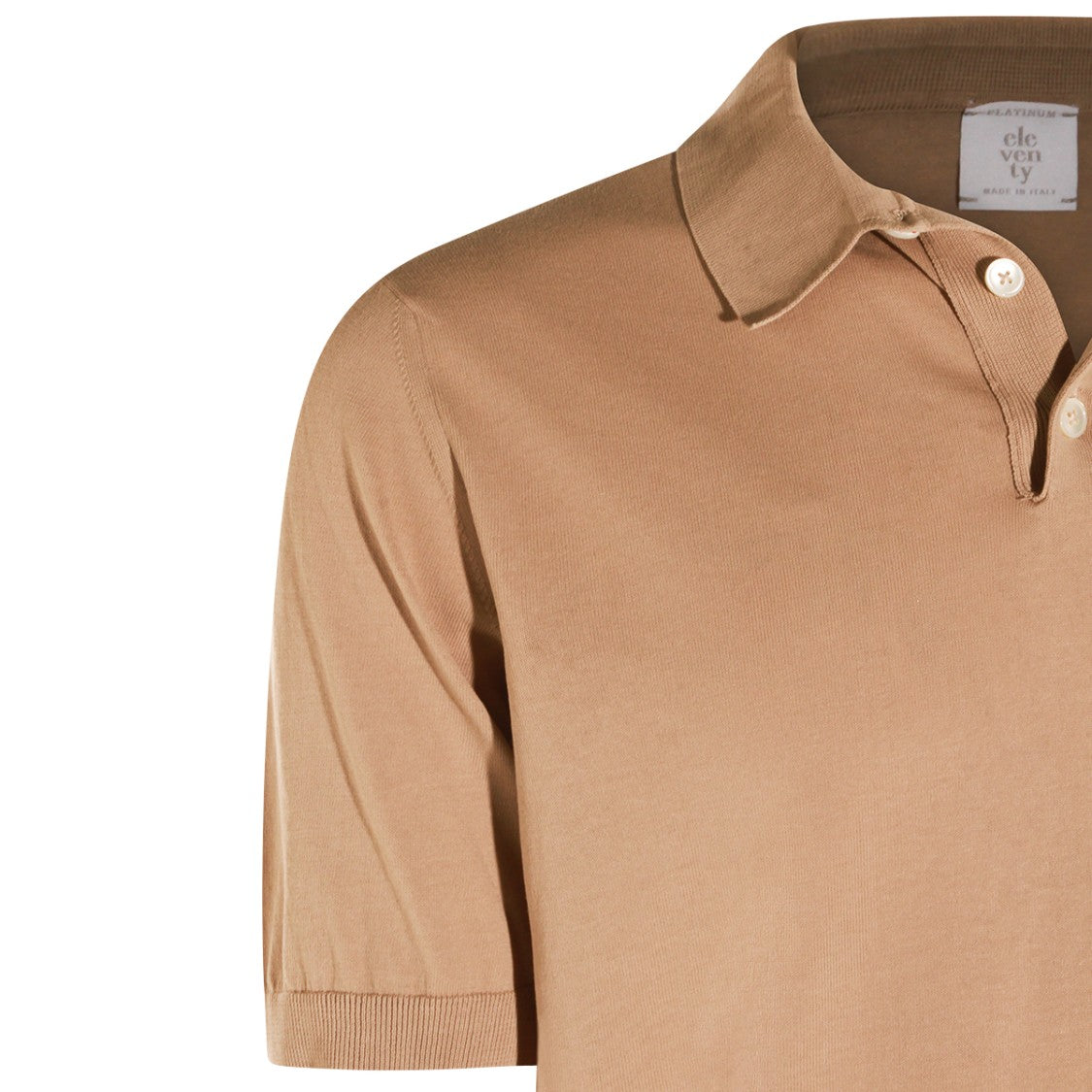 Eleventy Classic Short-Sleeved Polo Shirt With Ribbed Cuffs