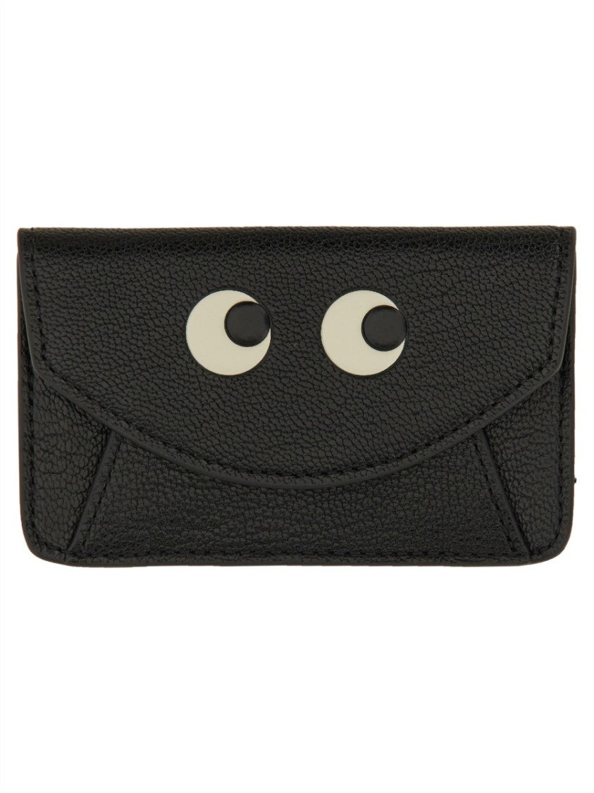 Anya Hindmarch Textured Leather Wallet With Whimsical Eye Design