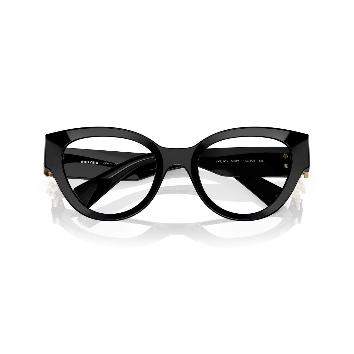Miu Miu 0Mu 01Vv Cat-Eye Sunglasses With Gold-Tone Logo Detail