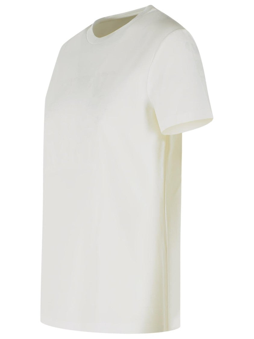 Max Mara White Panfilo Logo-Print Cotton T-Shirt