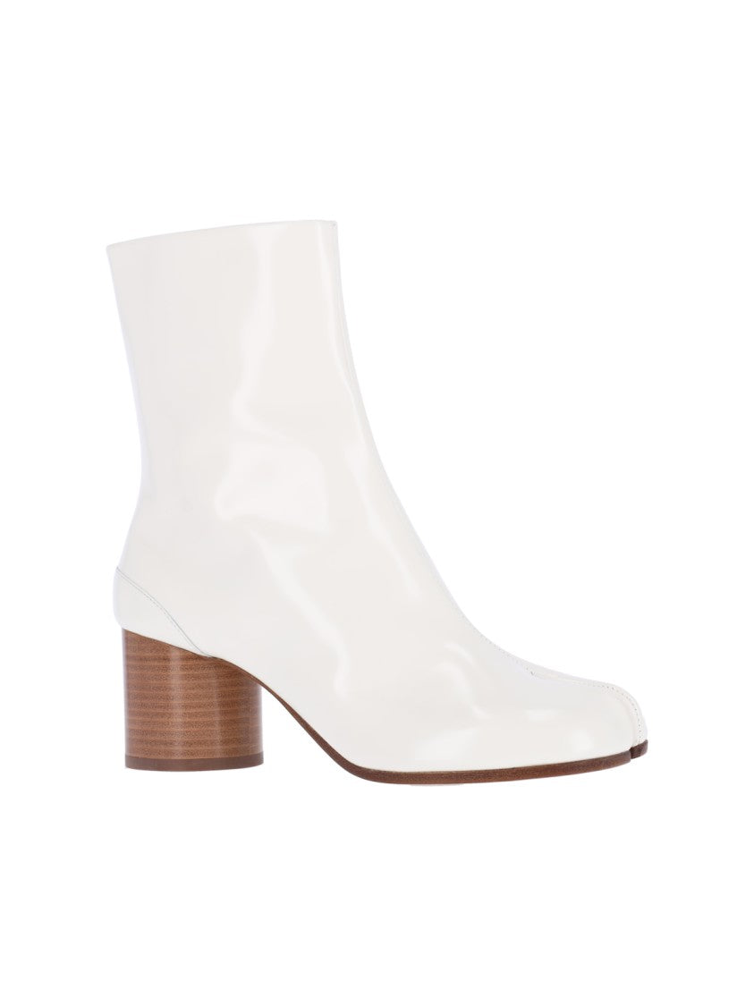 Maison Margiela White Nappa Leather Tabi Ankle Boots