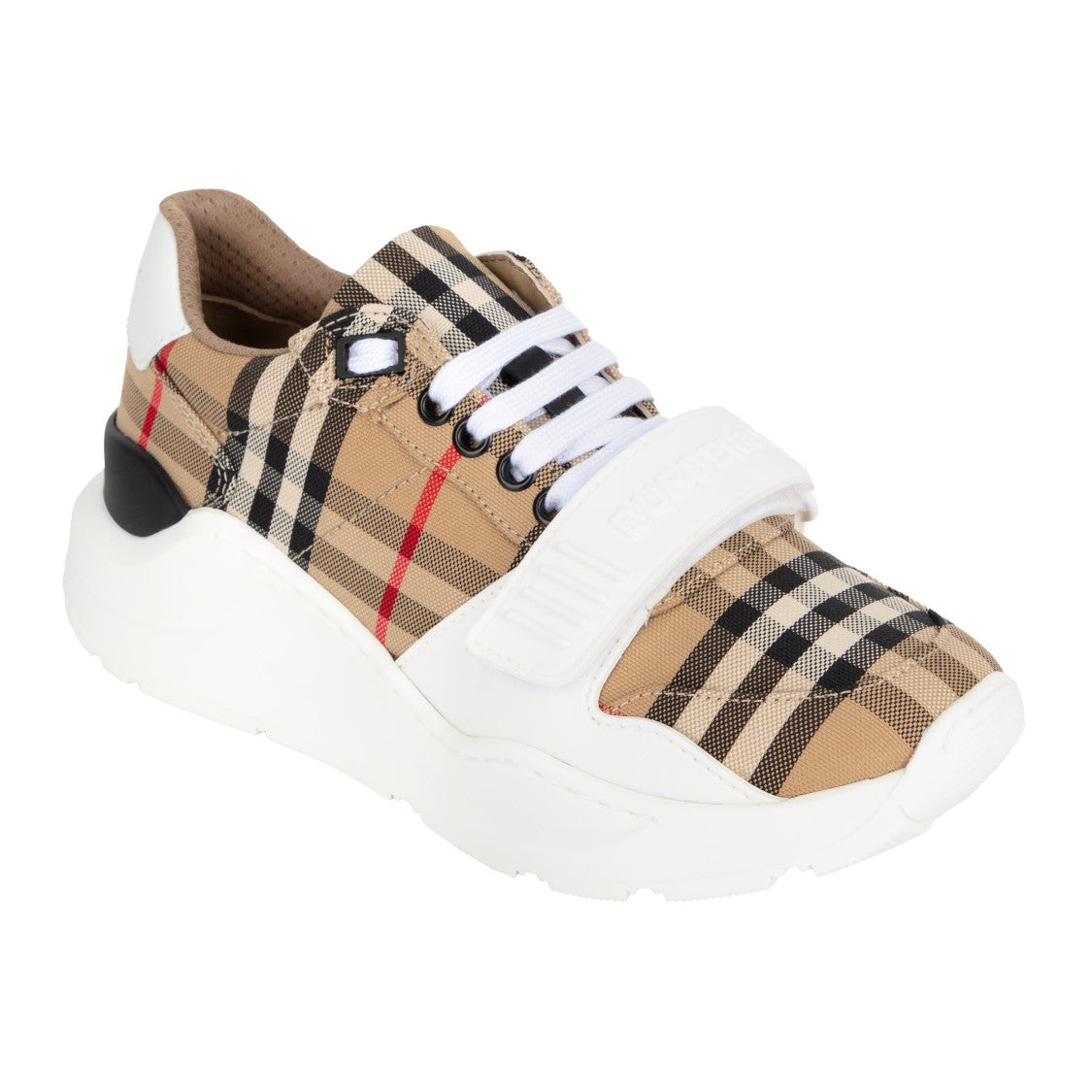 Burberry Vintage Check-Pattern Touch-Strap Sneakers