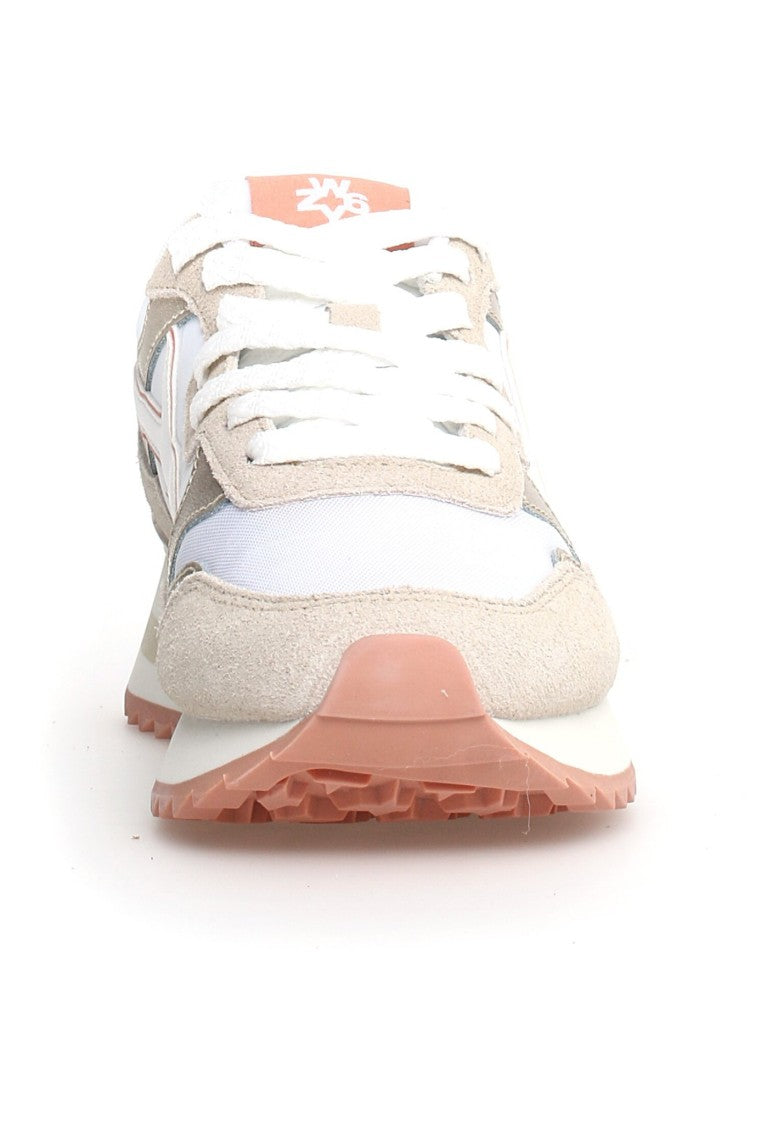 W6yz Technical Fabric Sneakers Suede Inserts Serrated