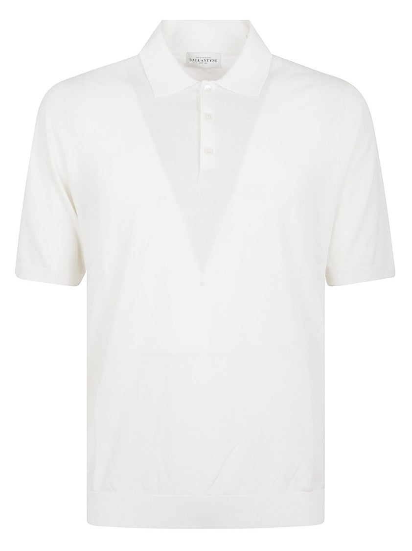 Ballantyne Classic Fit Cotton T-Shirt With Polo Collar