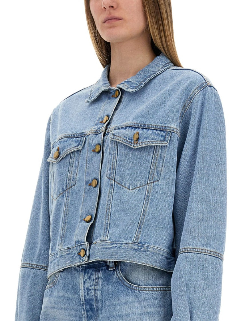 Alysi Cropped Denim Jacket