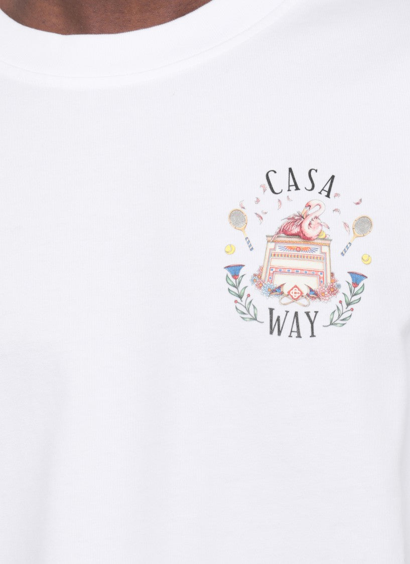 Casablanca White Casaway Print T-Shirt