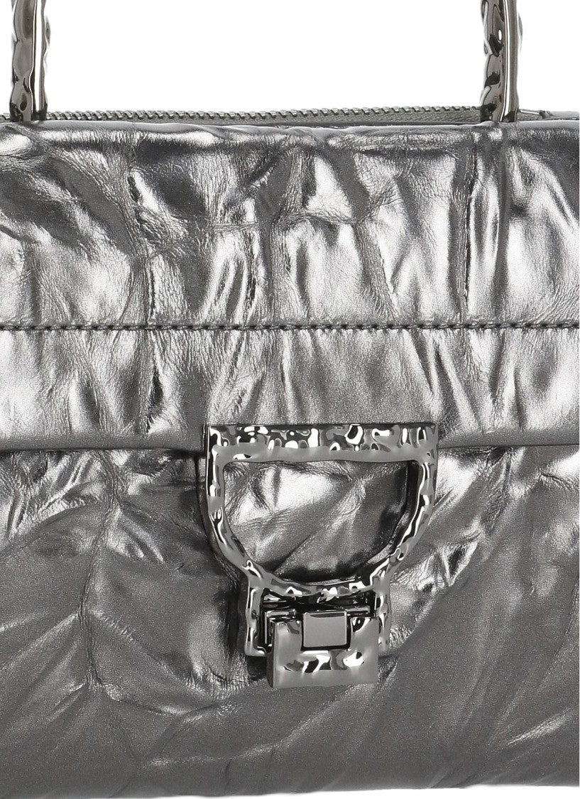 Coccinelle Arlettis Droplet Bag With Metallic Crinkled Finish