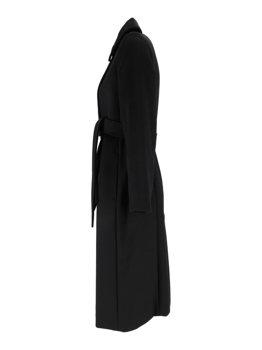 Max Mara Black Bcollag Belted Tailored Coat