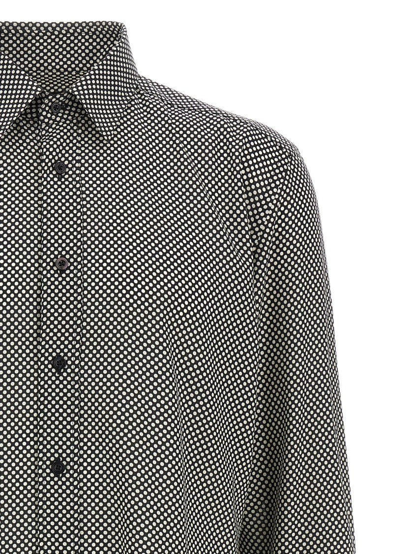 Tom Ford Black Polka Dot Lyocell Shirt