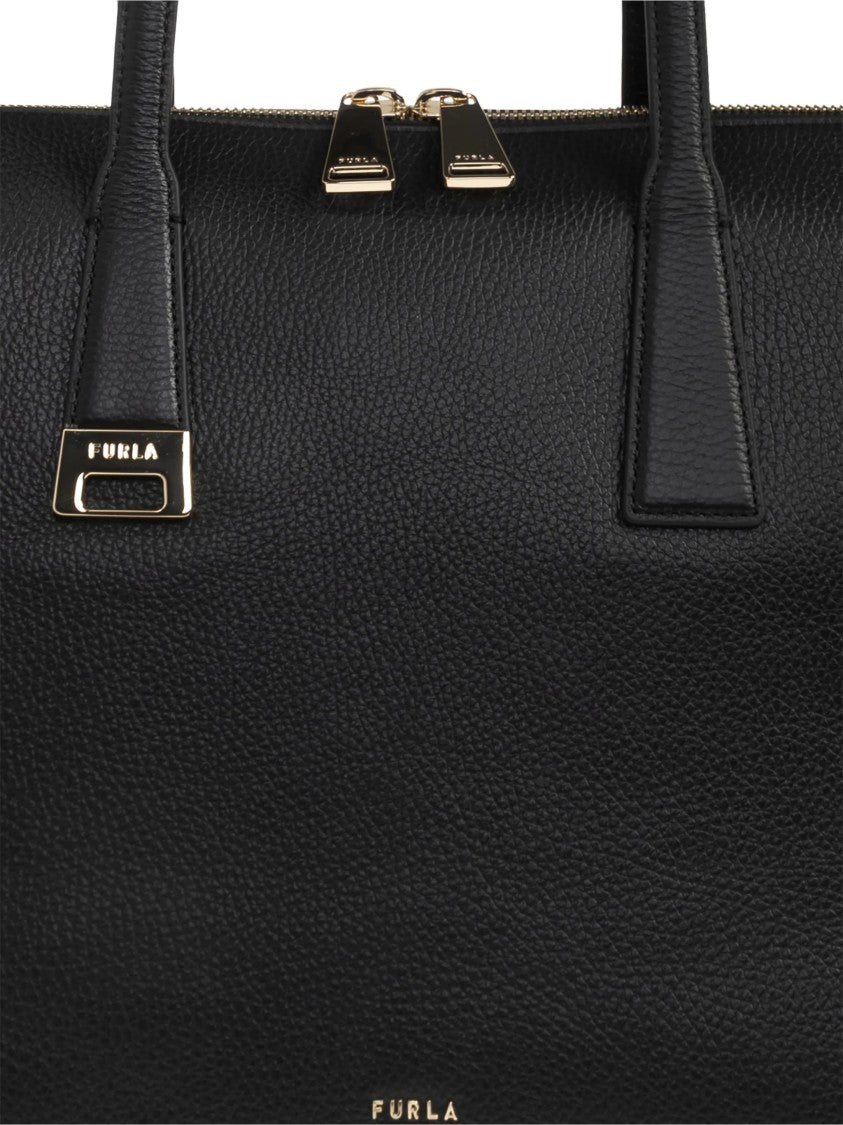 Furla Olivia L Tote Rectangular Textured Leather Tote