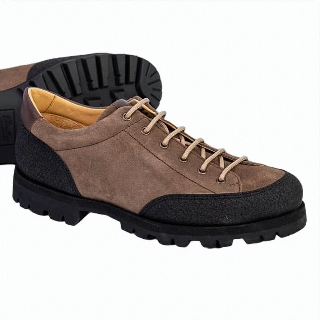 Paraboot Rugged Suede Boots With Textured Rubber Details