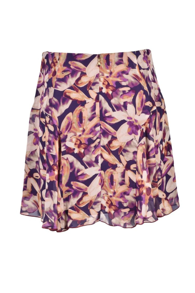 Patrizia Pepe Flared Mini Skirt - Purple/Pink