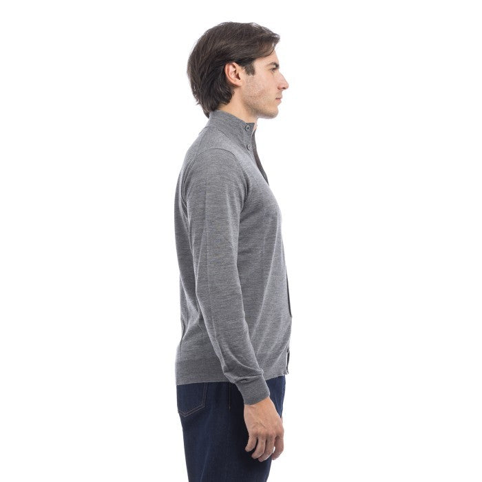 Filippo De Laurentiis Fine Knit Cardigan With High Collar