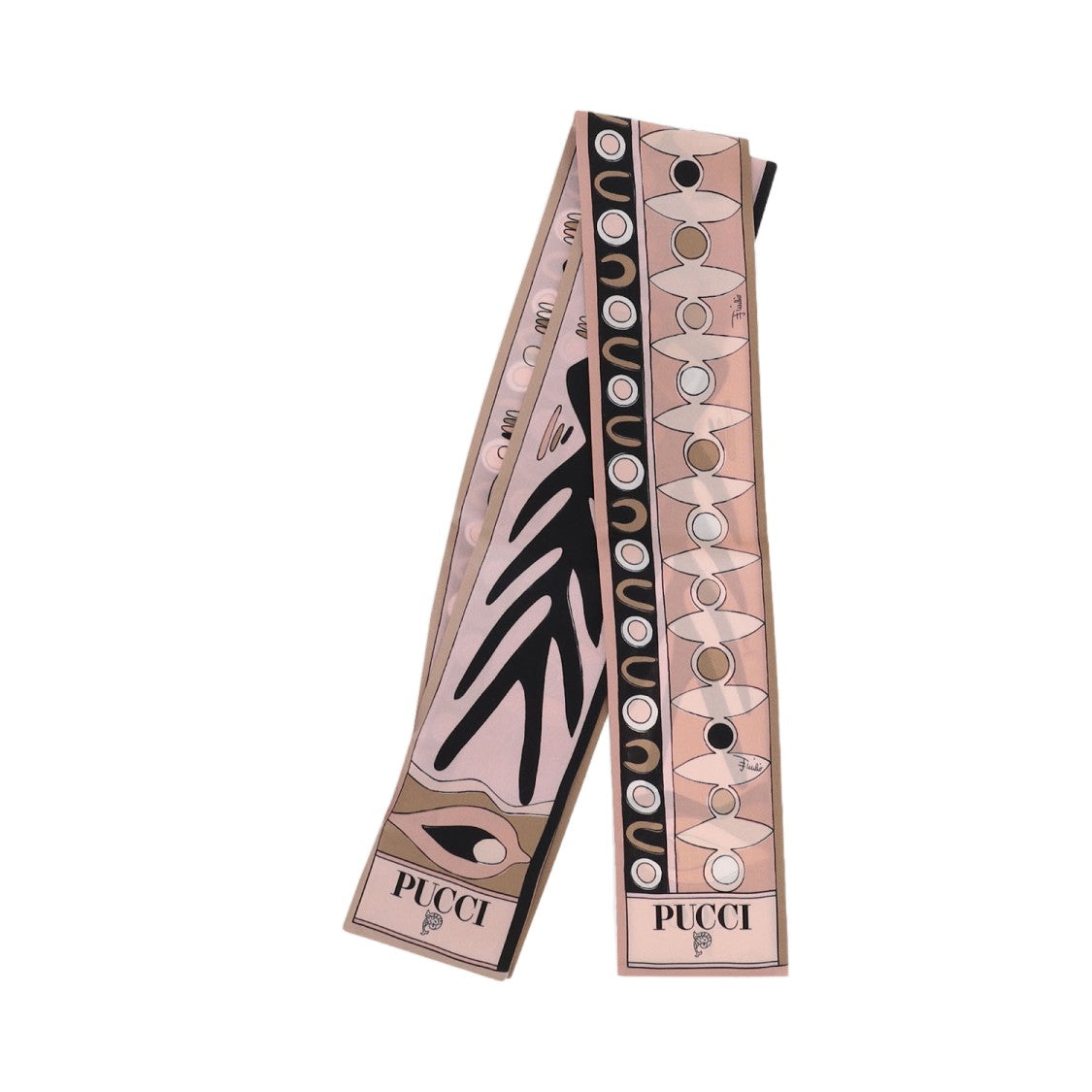 Emilio Pucci All-Over Abstract Print Silk Scarf For Versatile Styling