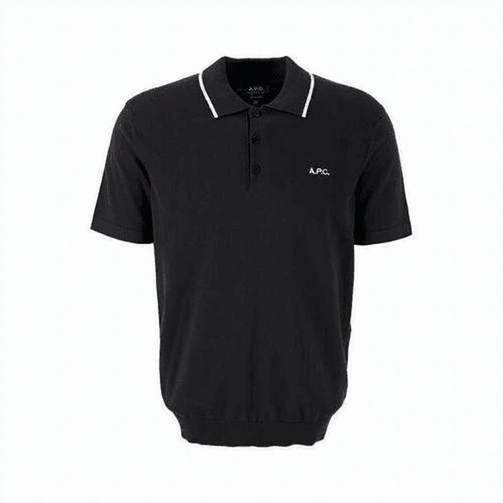 A.P.C. Polo Shirt With Classic Collar And Ribbed Hem