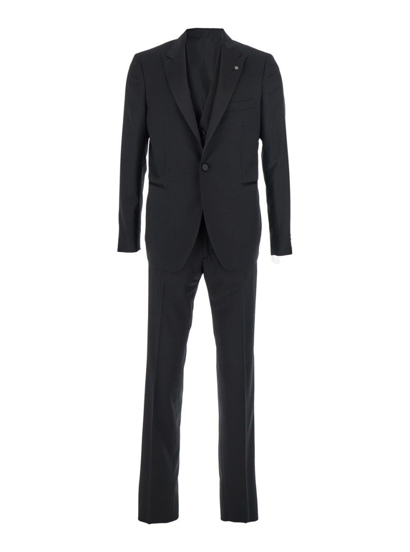 Tagliatore Black Single-Breasted Suit With Jacket