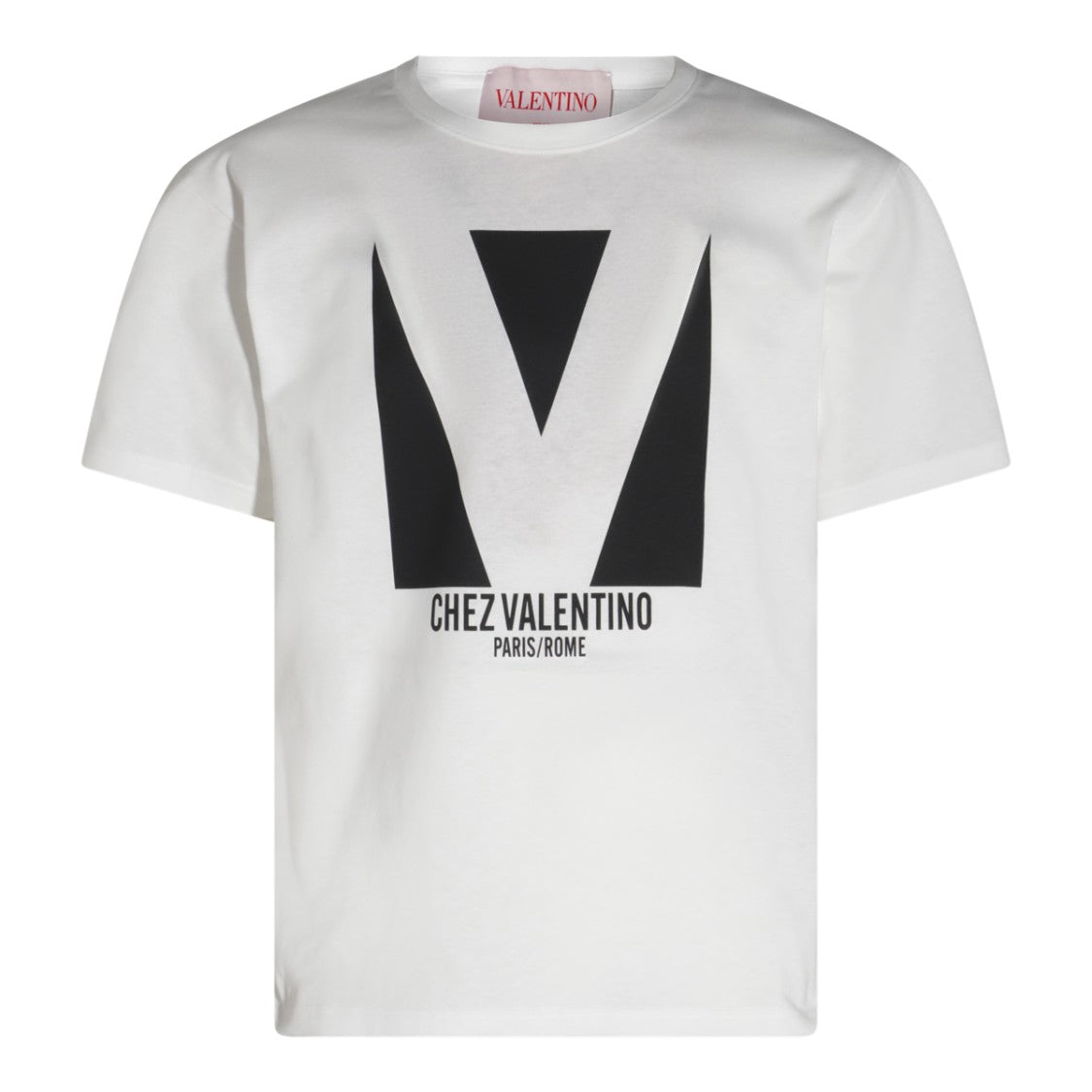 Valentino White Cotton Crew Neck T-Shirt