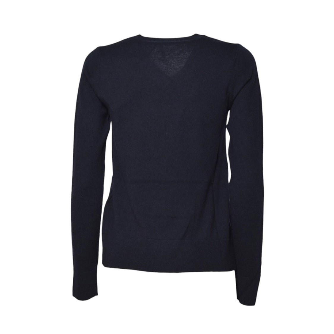 Max Mara Fitted V-Neck Knit Sweater With Ribbed Details
