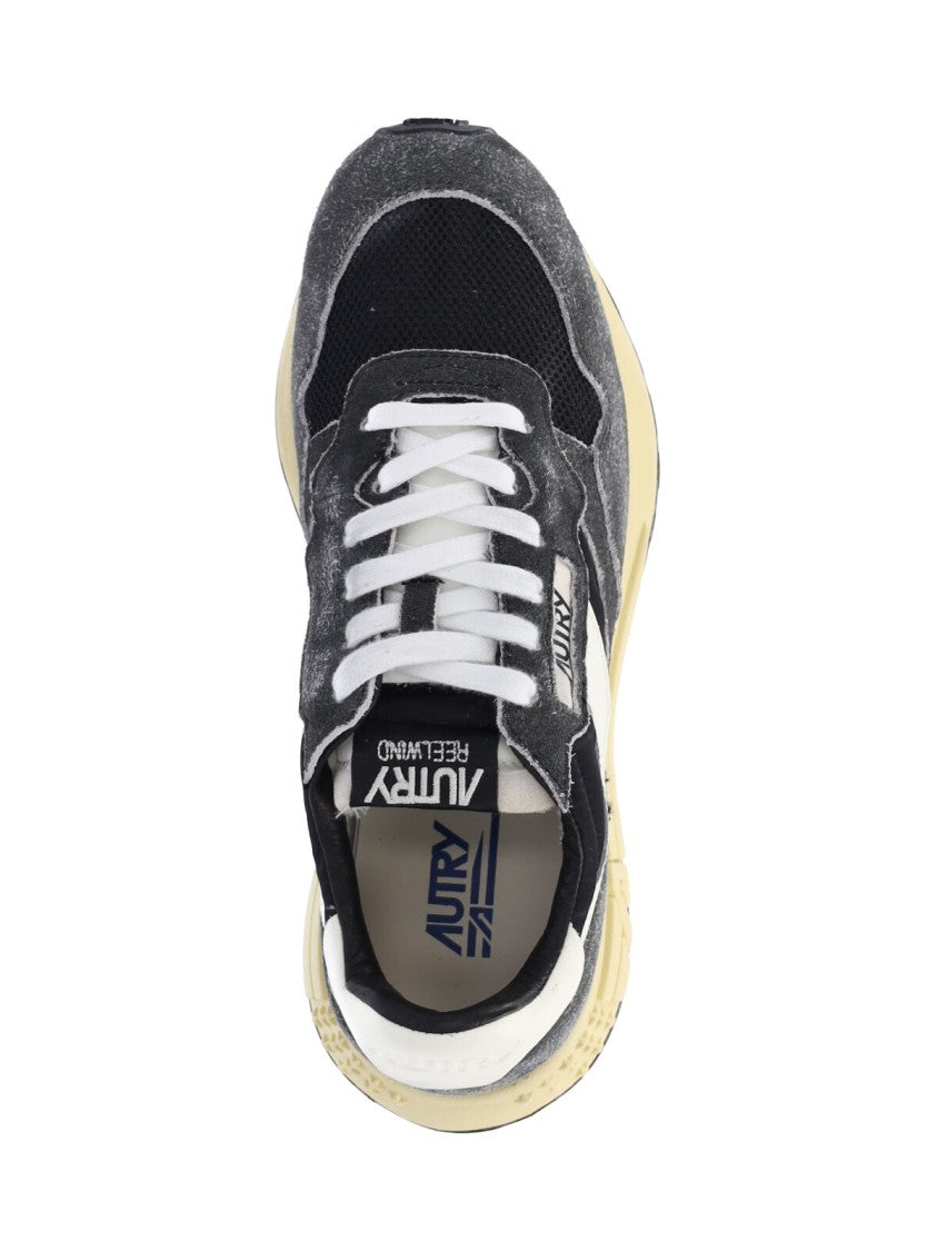Autry Black/Dark Grey Vintage Suede Sneakers