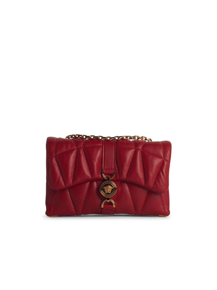 Versace 'Cleio' Small Red Leather Crossbody Bag