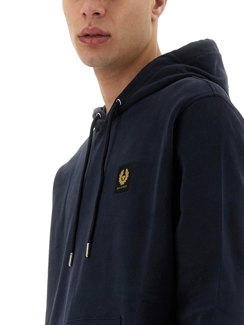 Belstaff Regular Fit Cotton Logo Hoodie