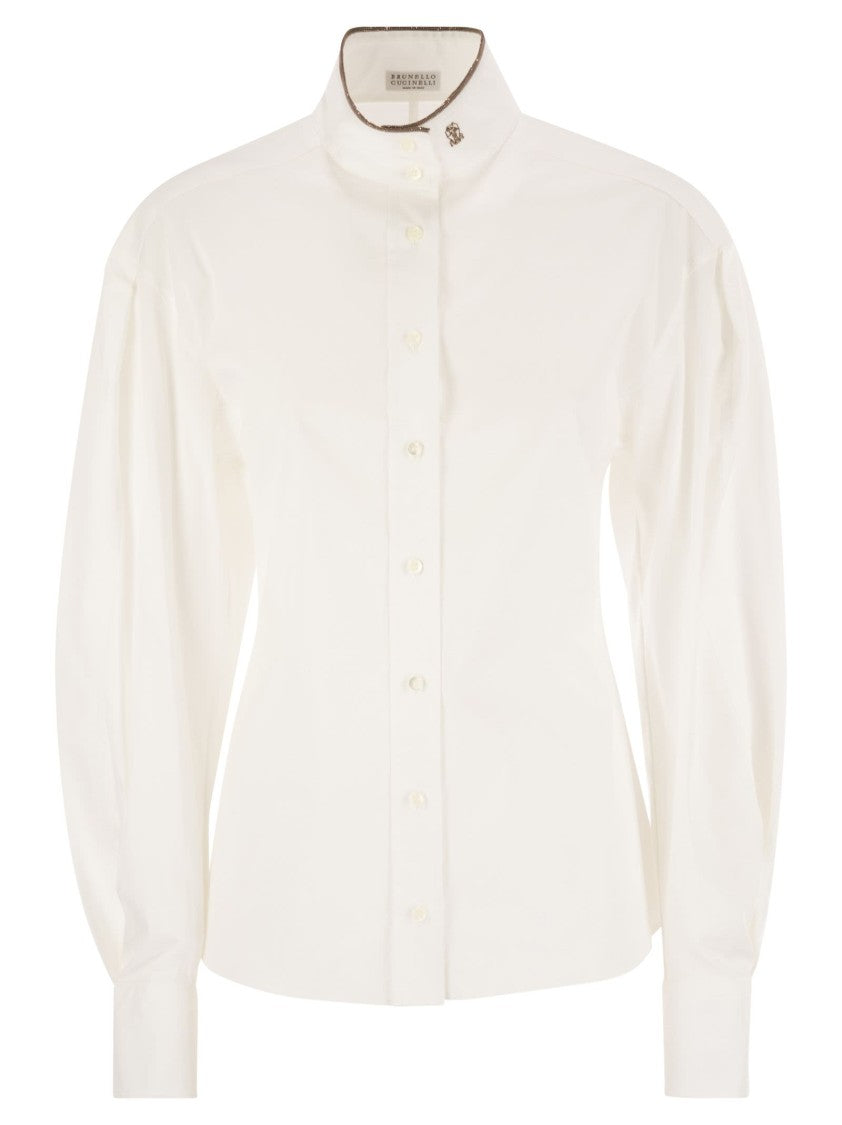 Brunello Cucinelli Stretch Cotton Poplin Shirt