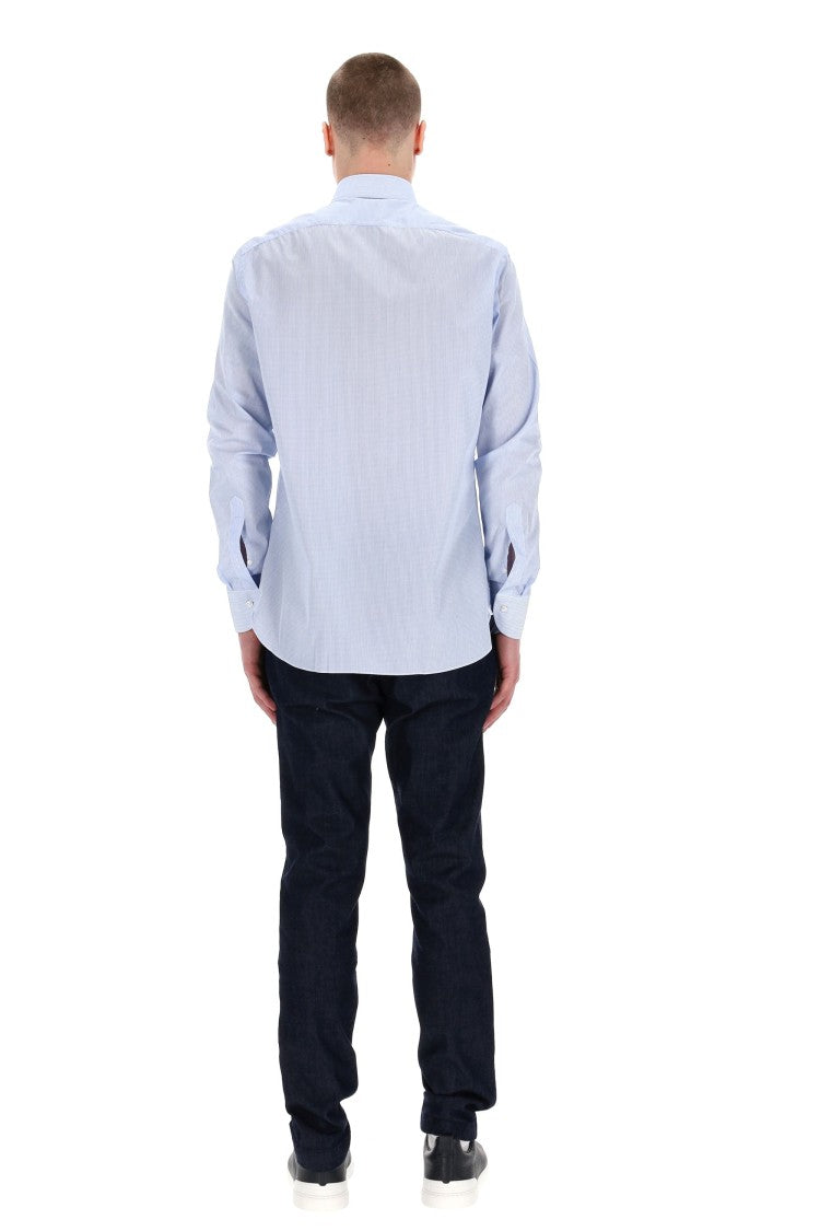 Borriello Micro Check Cotton Tailored Shirt