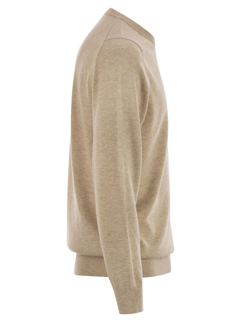 Mc2 Saint Barth Crew Neck Jumper With Ribbed Accents