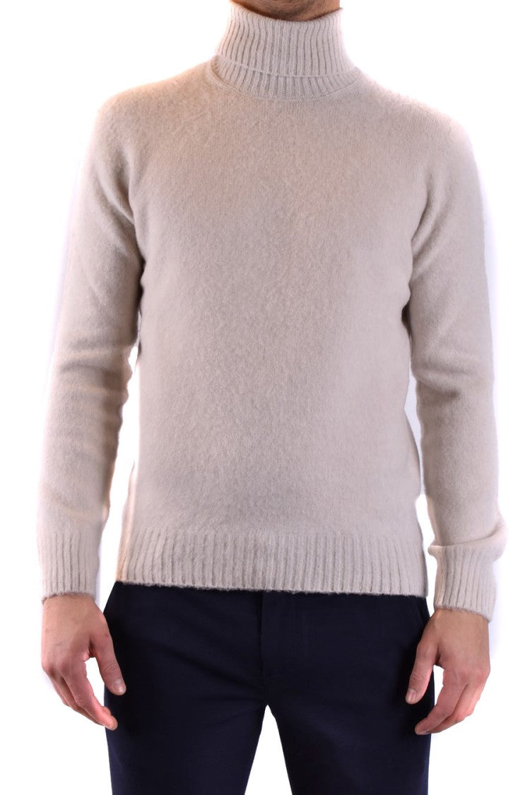 Tagliatore High-Neck Ribbed Knit Sweater With Tailored Fit