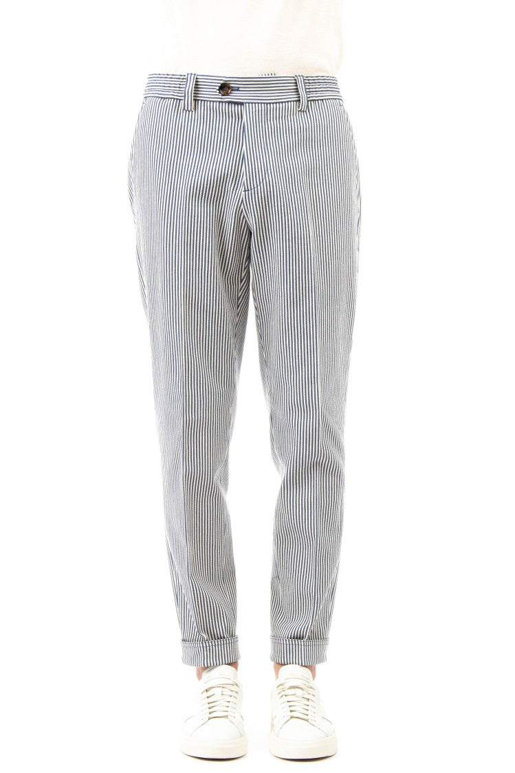 Pt Torino Pure Cotton Striped The Rebel Fit Trousers