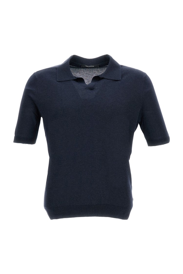 Tagliatore Keith Blue Silk Polo
